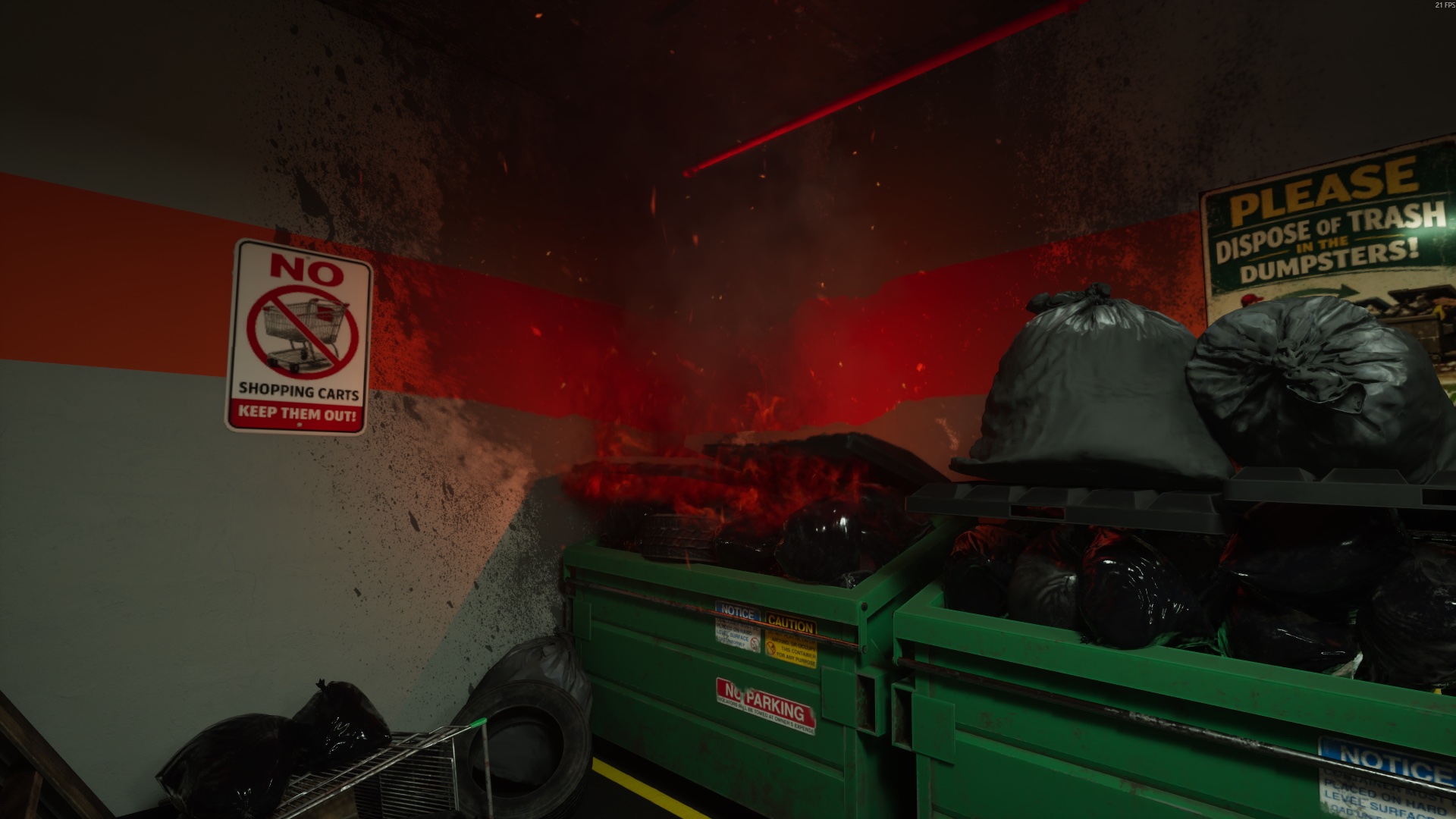 Burning dumpster — Anomaly