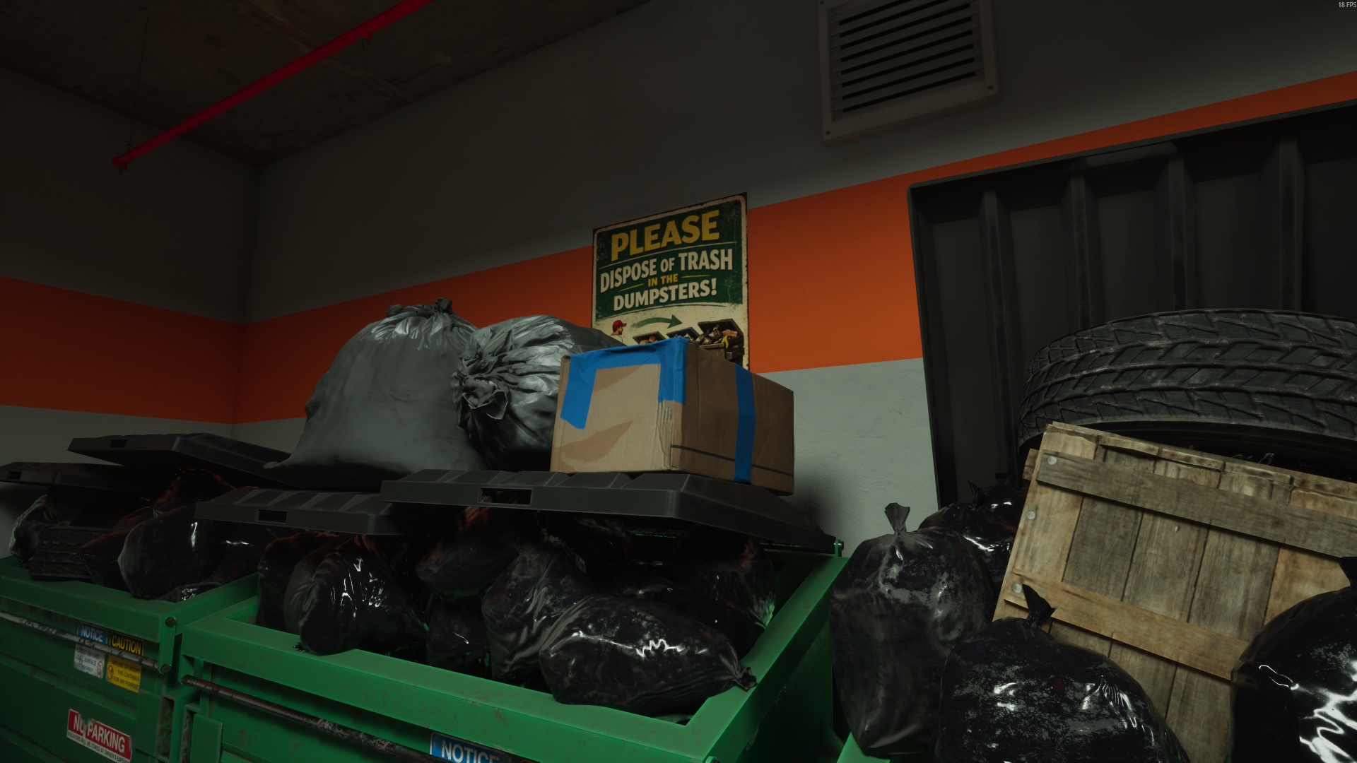 Cardboard box on the dumpster — Anomaly