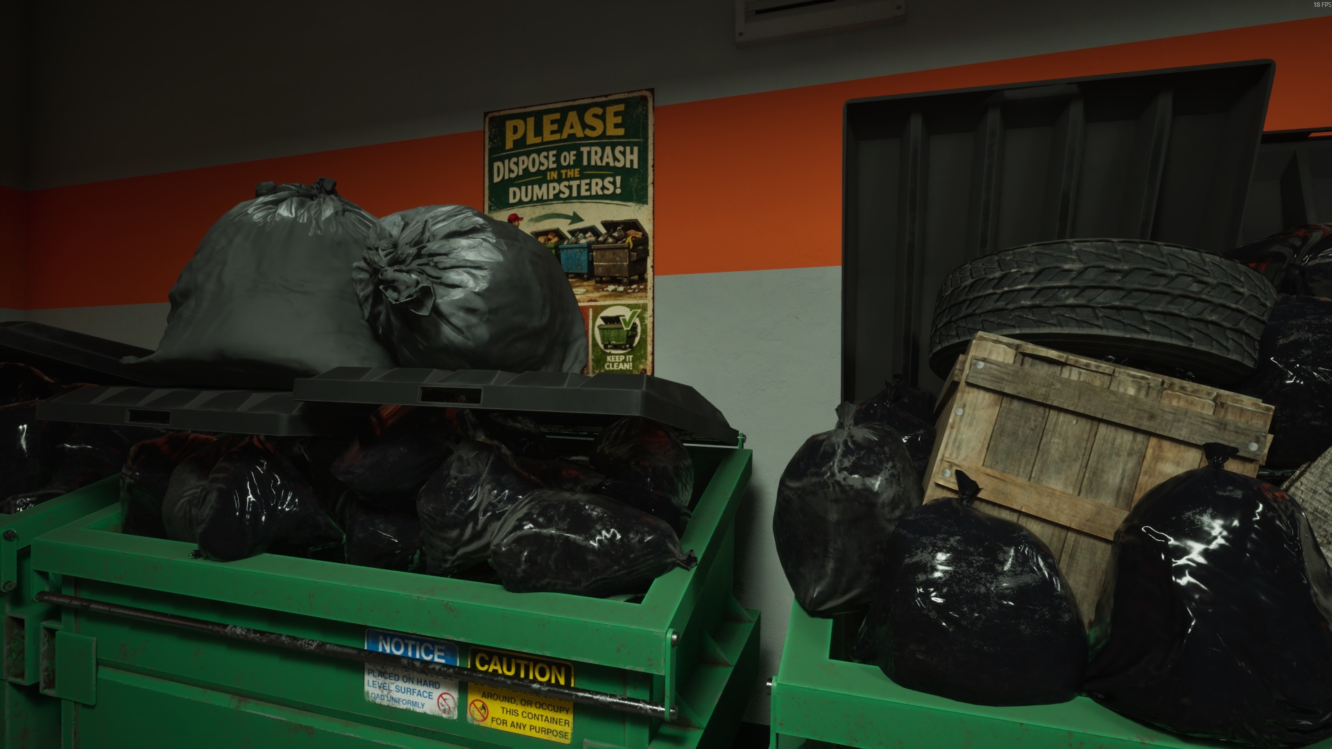 Cardboard box on the dumpster — Normal