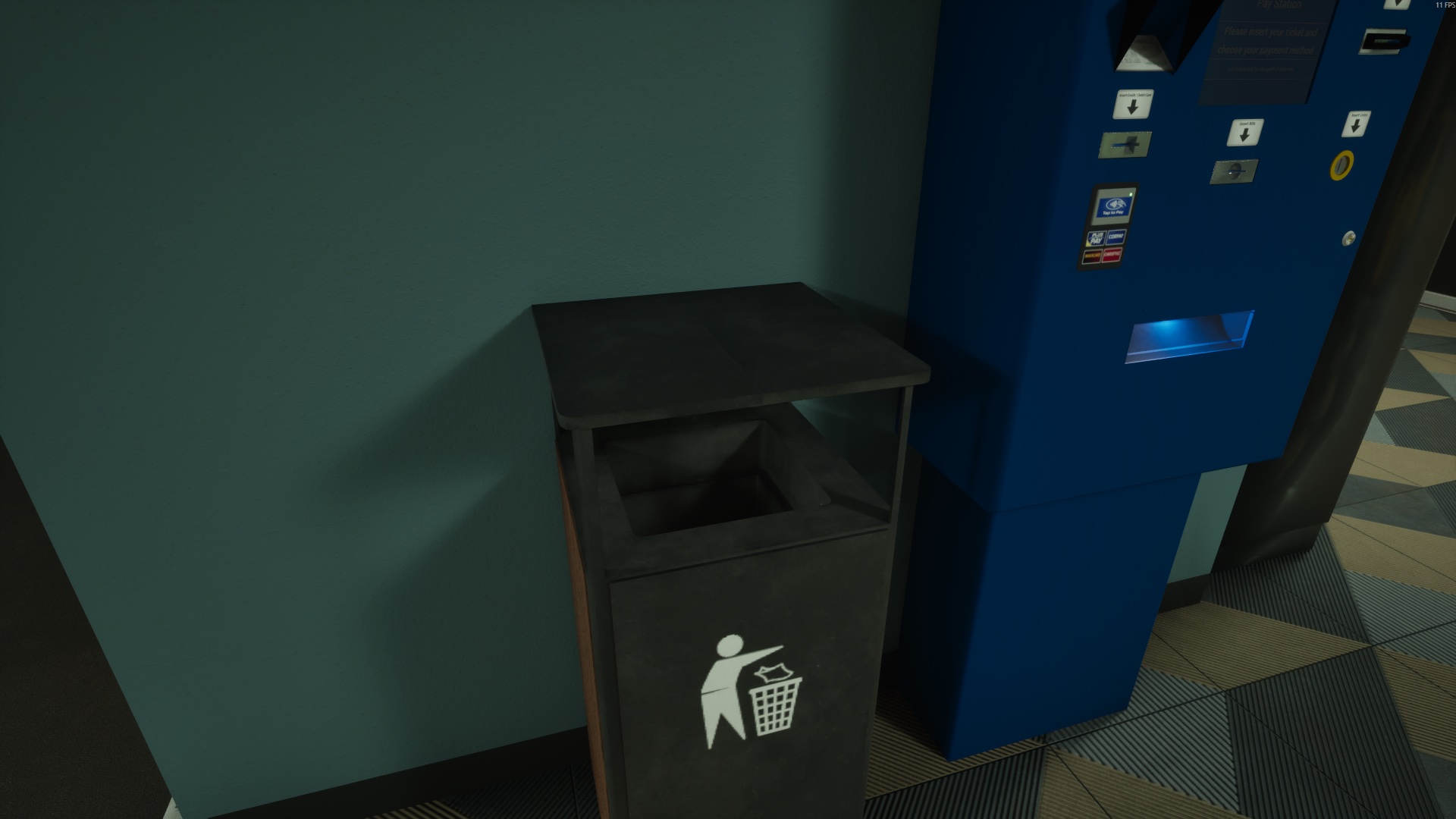 Driver license on the trash bin — Normal