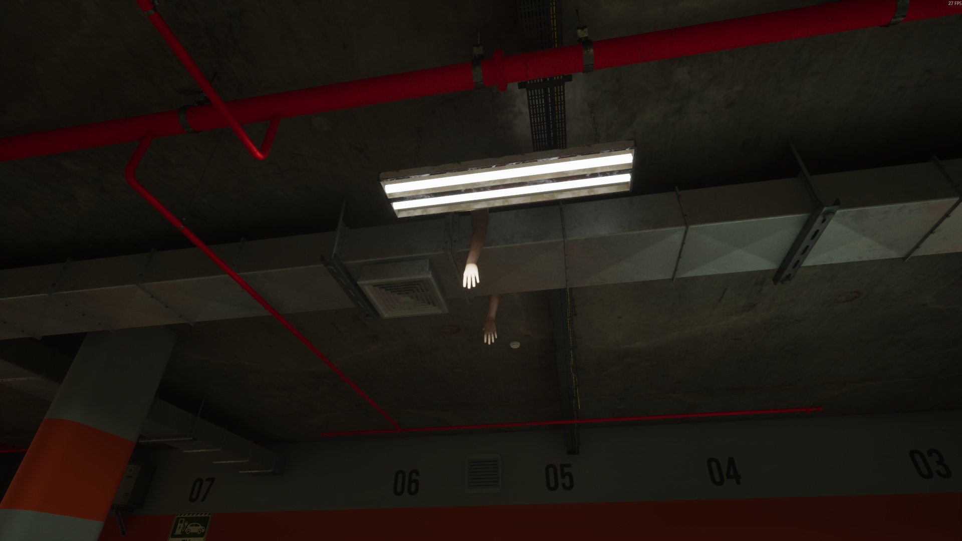Hanging arms from the air duct — Anomaly