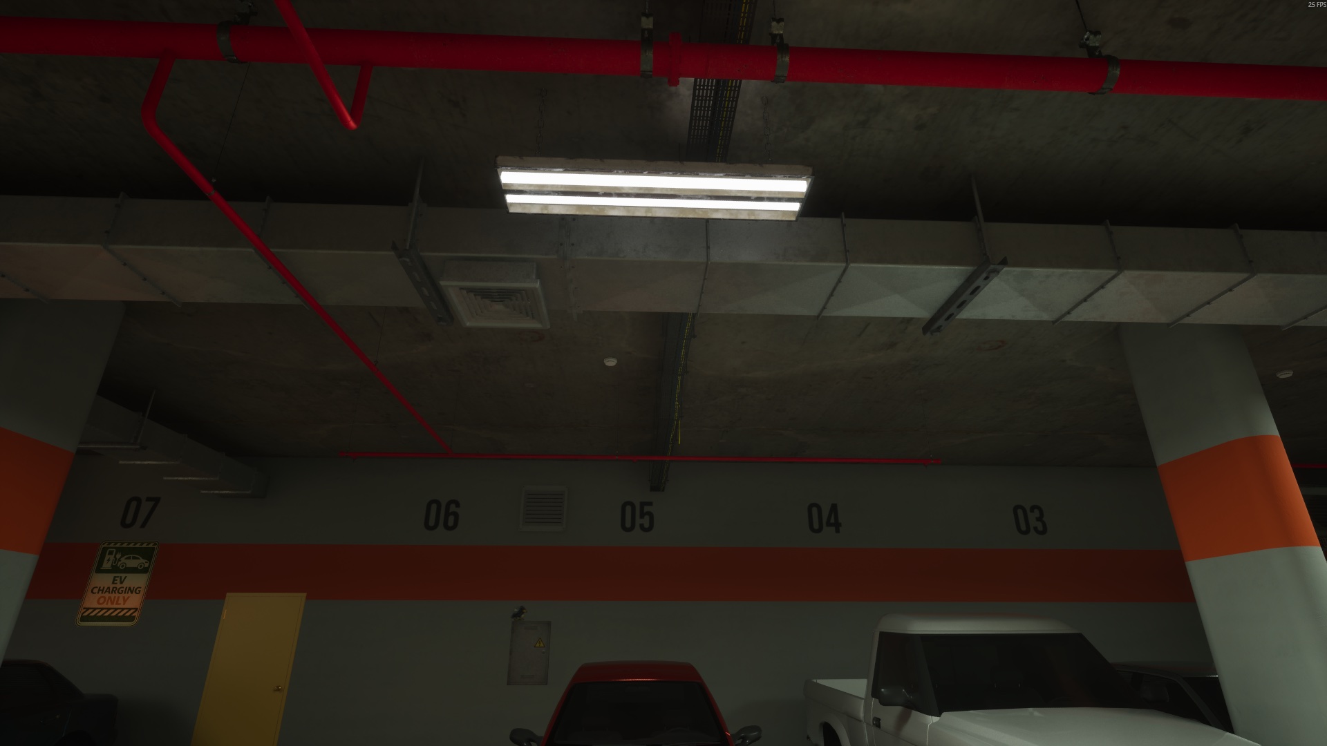 Hanging arms from the air duct — Normal