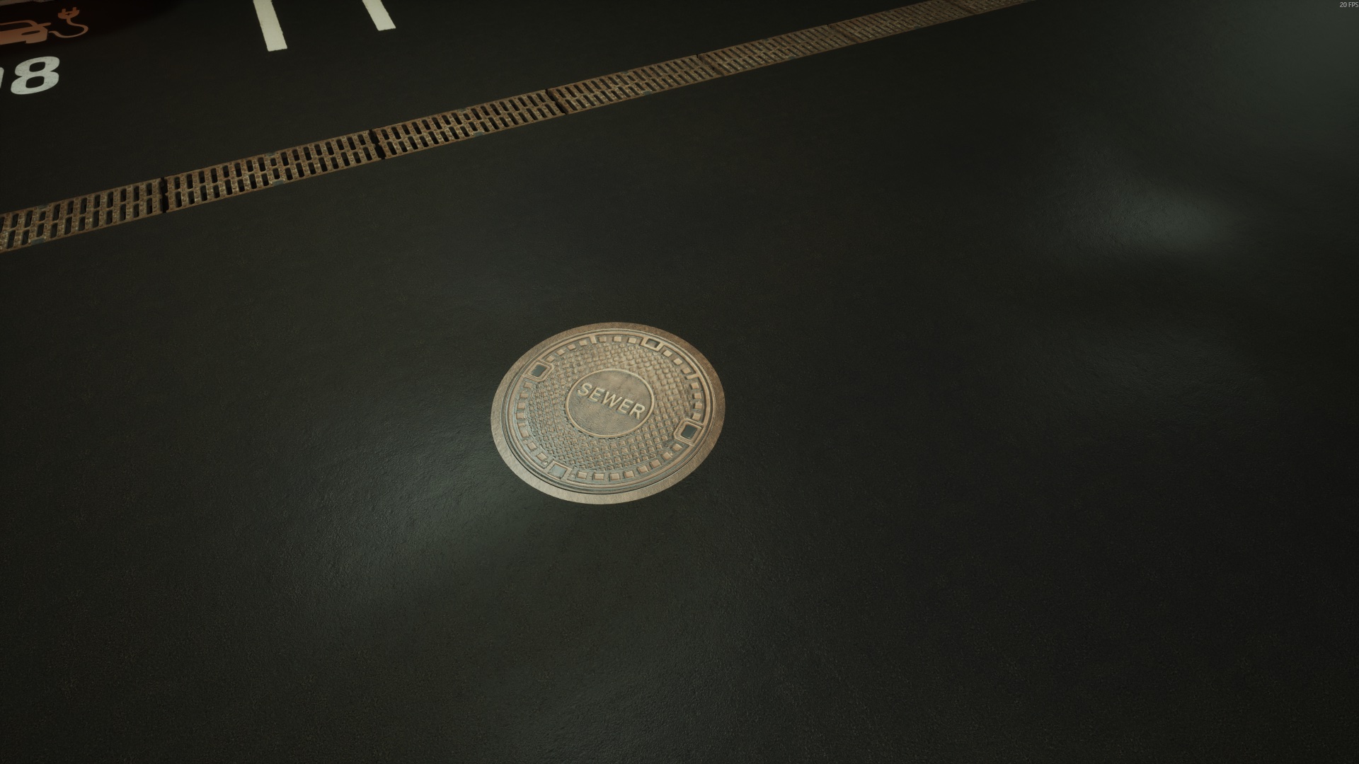 Open manhole — Normal