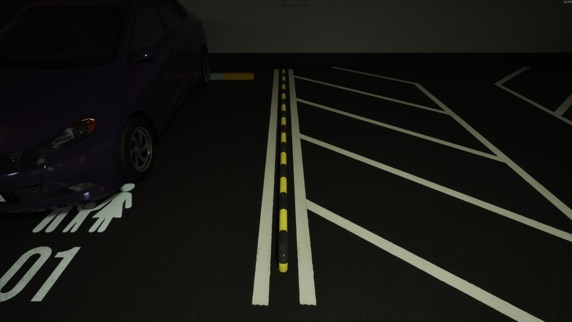Parking line alignment — Normal