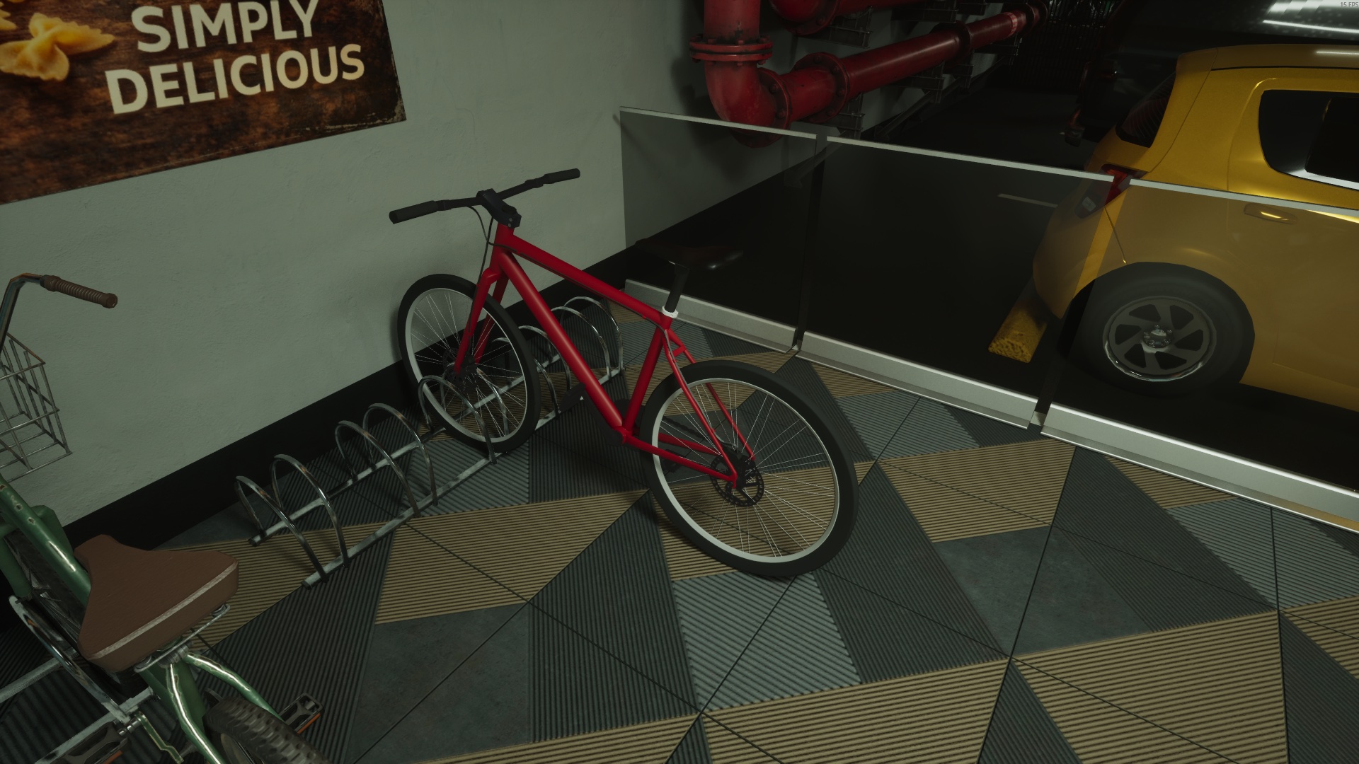 Rotated mountain bike — Normal