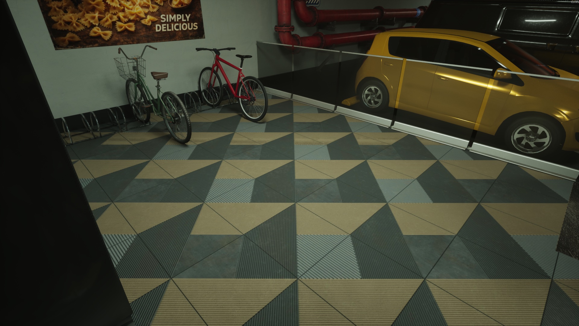 Rotated tiles in the bike area — Normal