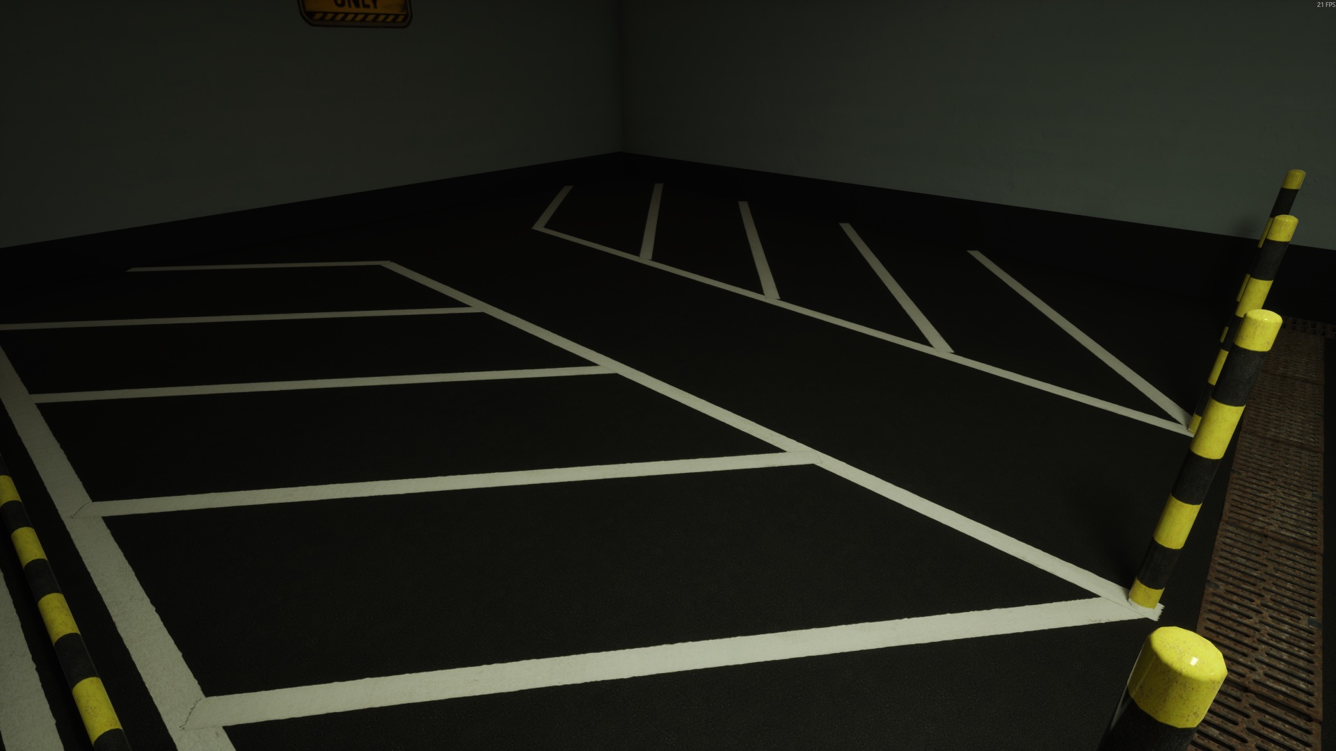 Yellow parking lines — Normal